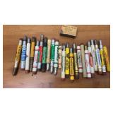 Vtg Advertising Bullet Pencils