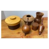 Hand Turned Wooden Ornaments & Vases
