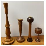 Hand Turned Candlestick Holders