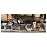 Plastic Hardware Storage Bins & Contents