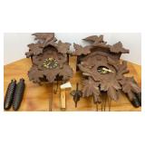 (2) Cuckoo Clocks in Various State of Repair