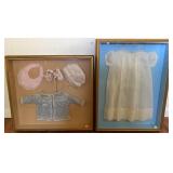 Shadow Boxes of Baby Clothes