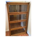 Oak Book Case With Glass Front doors