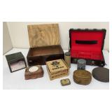 Trinket Boxes, Copper Lined Humidor & Tins
