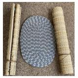 Braided Rug & 35in Window Shades