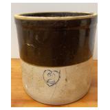 Antique Brown & White 2gal Crock