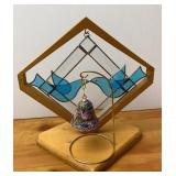 Stained Glass Piece with Hand Made Stand