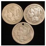 Nickel three-cent pieces