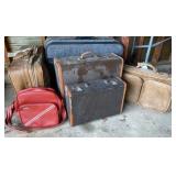 Vtg Leather Suitcases