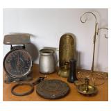 Antique Scales, Brass, Aluminum Creamer