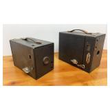 Vtg Kodak Brownie No. 2A & 8 Box Cameras