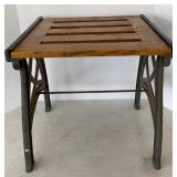 Heavy Cast Metal Base Side Table
