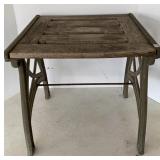 Heavy Cast Metal Base Side Table