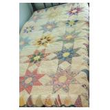 Vintage Quilt, Hand Sewn, Machine Quilted