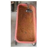 Vintage Red Metal Pull Wagon