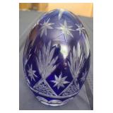 Vintage 5" Cobalt Blue Egg Decor