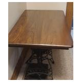 Vintage New Home Cast Iron Sewing Machine Table