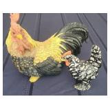 2 Vintage Rooster Decor