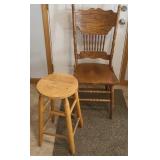 Wooden Chair & Stool