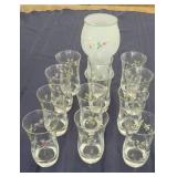 12 Pfaltzgraff 8 oz Winterberry Glasses
