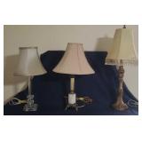 3 Small Vintage Lamps
