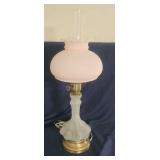 Vintage Hurricane Pink Lamp