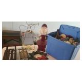Tub of Christmas Decor