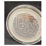 1 Troy oz. .999 Silver Thank You Coin