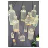 Vintage Medicine Bottles, 15 Various Sizes