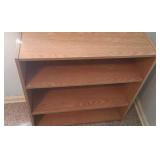 Two 3-Shelf Pressed Board Bookshelves