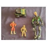 Vintage US Army Jeep & 3 Action Figures