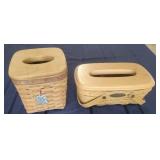 Two Longaberger Kleenex Baskets