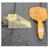 Wooden Butter Paddle & Mini Metal Coal Scoop