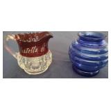 Small Glass Pitcher and Vase