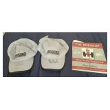 2 Case International Harvester Caps + 1 Book