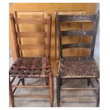 Two Vintage Wooden Chairs