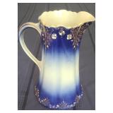 Antique K & G Cobalt Blue Pitcher