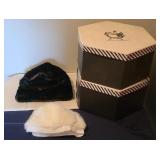 2 Vintage Furry Hats & Hat Boxes
