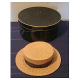 Sol Air Straws Vintage Straw Hat & Hat Box