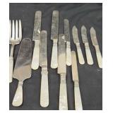 Mother of Pearl w/ Sterling Band Utensils