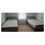 Two Antique (Jenny Lind Spindle Twin Beds