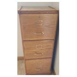 4 Drawer Wooden Filing Cabinet