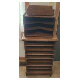 3 Wooden Flat Paper Storage Pieces