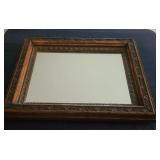 Antique Vintage Ornate Gold Wood Mirror