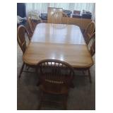 Oak Dining Table & 6 Chairs
