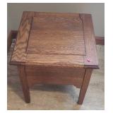 Antique Oak Cammode with Lid