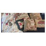 Christmas Blanket & 5 Pillows