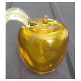 4" Hand-blown Golden Glass Apple