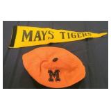 Vintage Mays Indiana Cap & Small Tigers Pennant