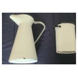 Enamelware, French Pitcher & Small Can